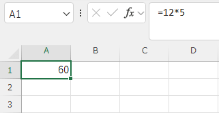 掛け算の結果を示すスクリーンショット